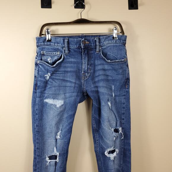 Old Navy Distressed Slim Jeans Built-in Flex Size 29x30 - Picture 3 of 9